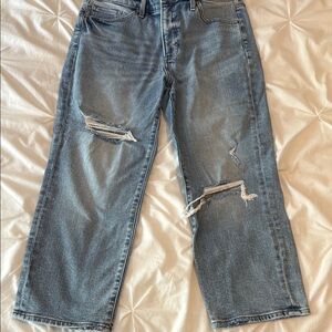 Express Distressed Blue Jeans